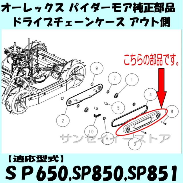 純正 部品「スパイダーモア ドライブ チェーン ケース アウト側」SP851