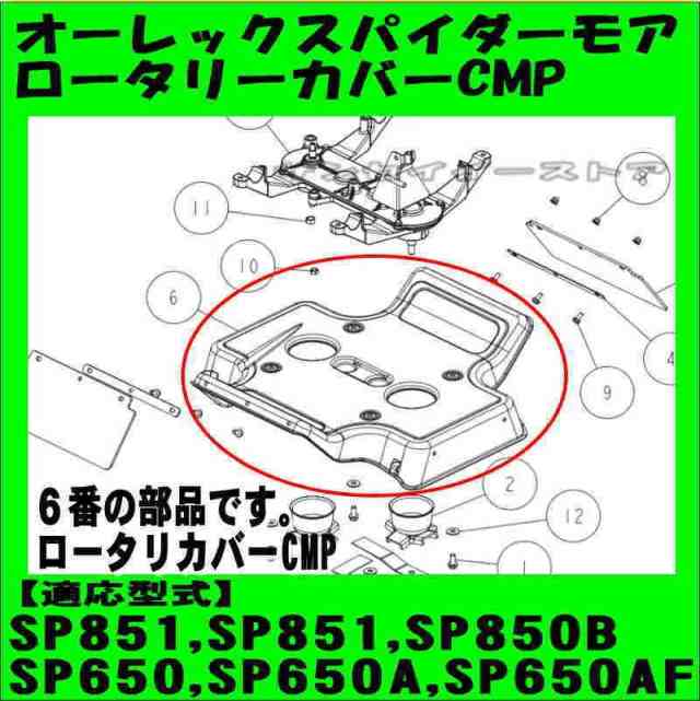 純正 部品「オーレック スパイダーモア ロータリーカバー CMP」 SP851A