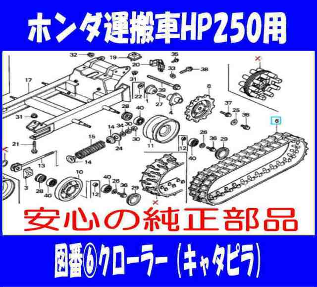 安心の ホンダ 純正部品 運搬車 HP250用 クローラー(キャタピラ