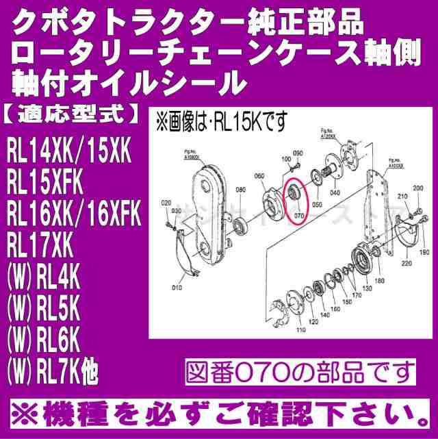 未使用品 クボタ トラクター ロータリー爪軸チェーンケース側 オイルシール 部品番号：32182-5535-0 discoversvg.com