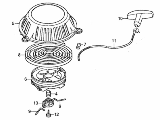 ホンダ 純正 部品 リコイル スターターassy ホンダ耕うん機 サラダ Ff300 Ffv300用 Z0g 1 の通販はau Pay マーケット サンセイイーストア