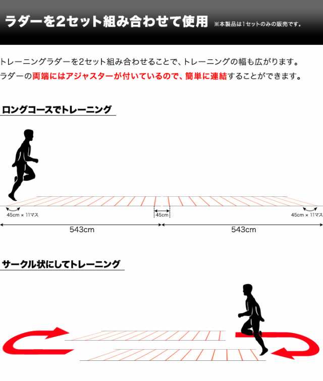 トレーニングラダー 5 43m アジリティラダー 連結可能 コーン10枚付き 収納袋付き ラダートレーニング クイックネストレーニング 瞬発力 の通販はau Pay マーケット マックスシェアー