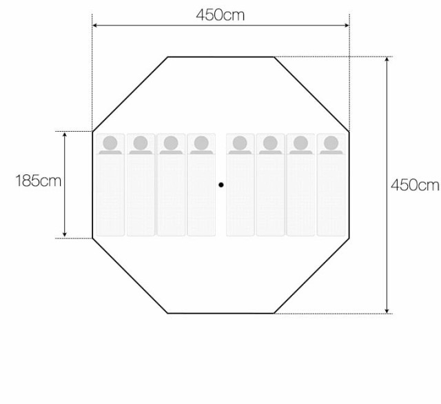 FIELDOOR ワンポールテント500専用 交換・スペア用インナー