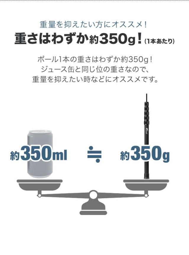 FIELDOOR テントポール 軽量 カーボン製テントポール 2本セット