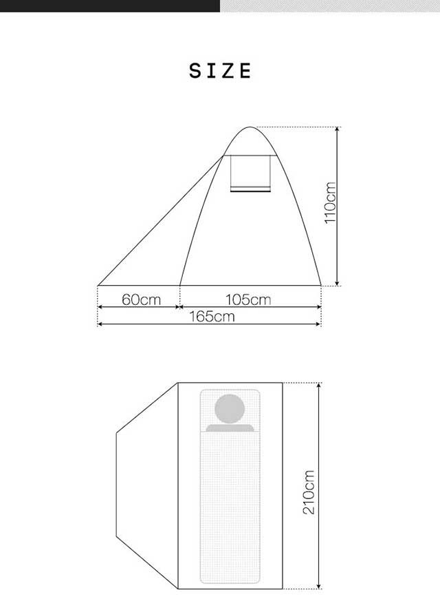 テント ワンタッチ 一人用 ワンタッチテント 210cm × 165cm 耐水
