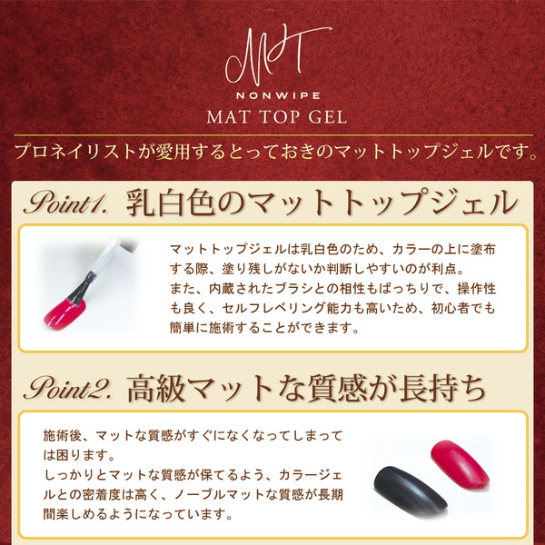 ジェルネイル マットトップジェル 15ml 2 ノーワイプマットトップコート ノンワイプマットトップジェルの通販はau Pay マーケット ガーデニア