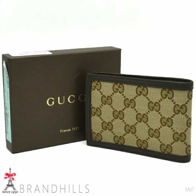 グッチ 財布 二つ折り GGキャンバス ベージュ ブラウン 292534 GUCCI