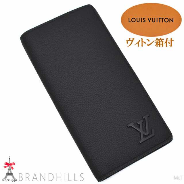 ルイヴィトン 長財布 メンズ ポルトフォイユ ブラザ NM アエログラム ブラック M69980 LOUIS VUITTON ほぼ未使用  【中古】｜au PAY マーケット