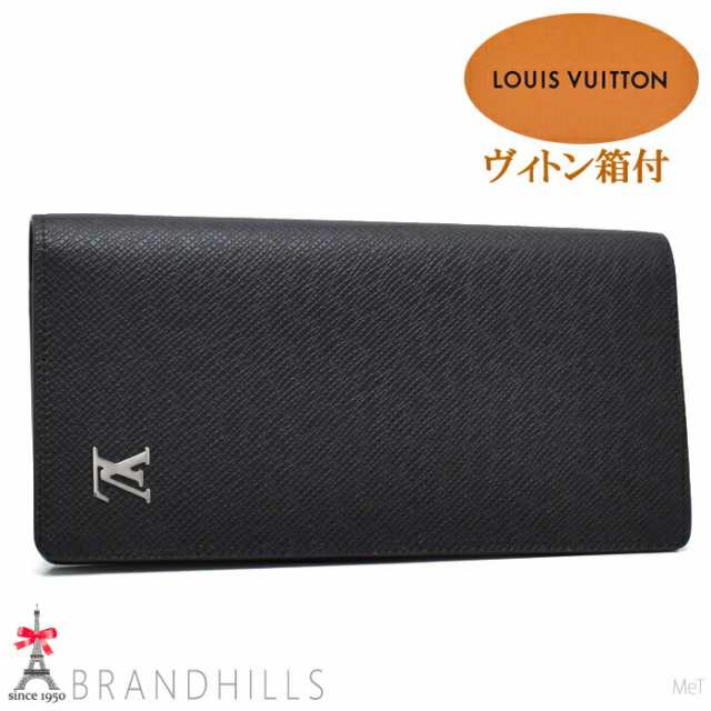 ルイヴィトン 長財布 二つ折り メンズ ポルトフォイユ ブラザ タイガ ノワール M30285 LOUIS VITTON 未使用品 【中古】