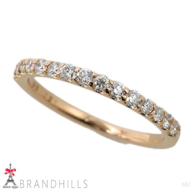 ダイヤモンド 0.30ct ハーフエタニティ リング K18金 750PG ピンク 