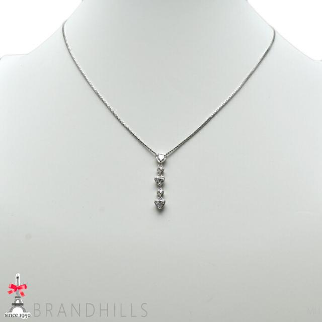 ジュエリーマキプラチナダイヤネックレス ジュエリーマキ ダイヤモンド 0.63ct 0.07ct ネックレス PT850