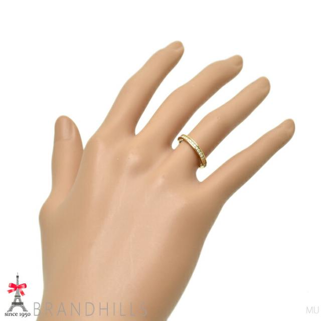 ヴァンドーム青山 K18 YG ペリドット ハーフエタニティ リング 6号