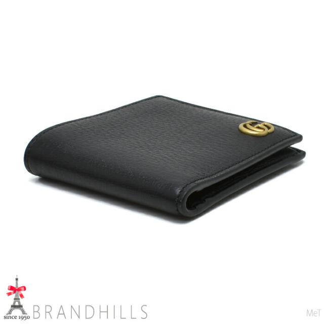 GUCCI グッチ 二つ折り財布 GGマーモント レザー ブラック　428725 楽天市場】【名入れ可有料】グッチ GUCCI 二つ折り財布 小銭入れ