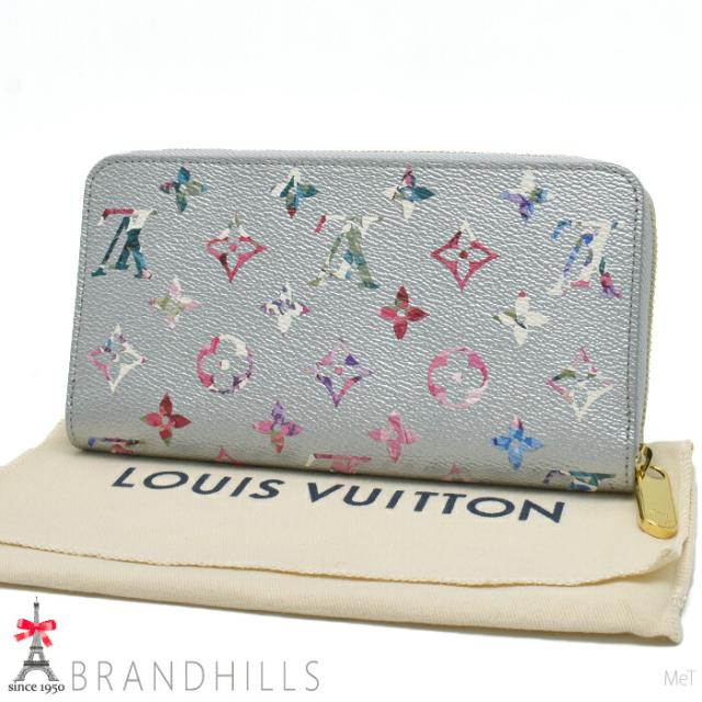 LOUIS VUITTON ジッピーウォレット ガーデンフローラル シルバー