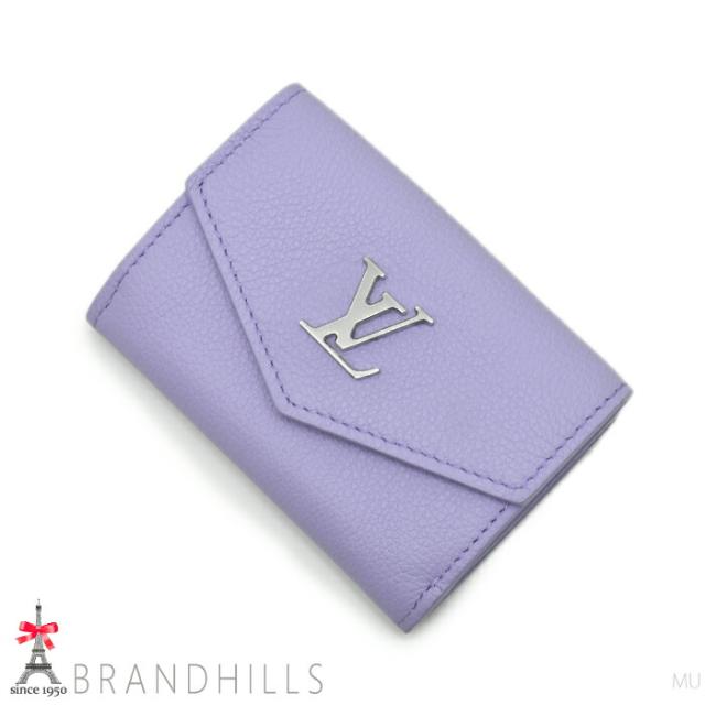 ルイヴィトン 財布 ポルトフォイユ ロックミニ レザー パープル