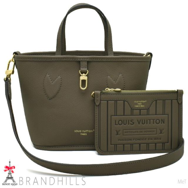 ルイヴィトン ネヴァーフル インサイドアウト BB モノグラム レザー ダークファンゴ M12109 LOUIS VUITTON ほぼ未使用 【中古】