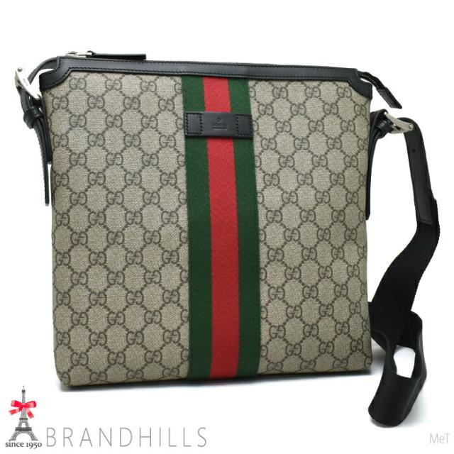 GUCCI GG スプリームスモールメッセンジャーバッグ GG ブラック〕スモール メッセンジャーバッグ ・ブラック GG