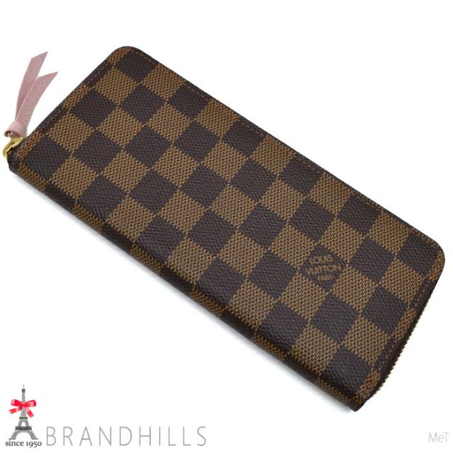 ルイヴィトン 長財布 ダミエ ポルトフォイユ クレマンス ローズバレリーヌ N41626 LOUIS VUITTON 美品 【中古】