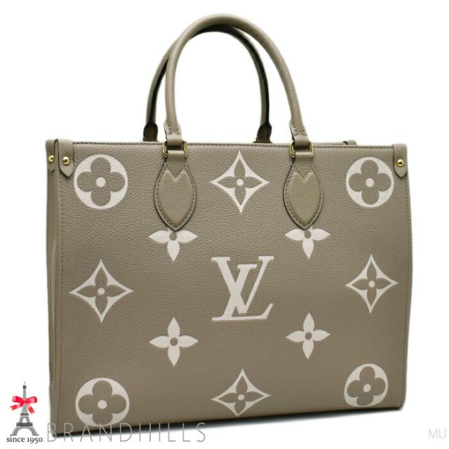 ルイヴィトン オンザゴーMM バイカラー モノグラム アンプラント トゥルトレール クレーム M45494 LOUIS VUITTON 美品 【中古】