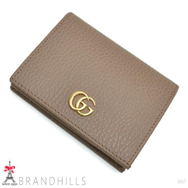 グッチ 財布 二つ折り レディース GGマーモント レザー ピンク