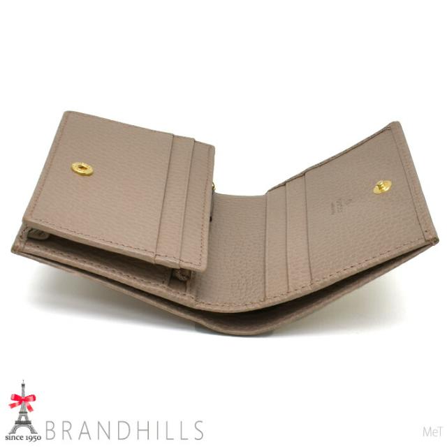 グッチ 財布 二つ折り レディース GGマーモント レザー ピンクベージュ