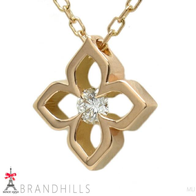 K18 クローバーデザイン ペンダントトップ 18金 ネックトップ Y03456