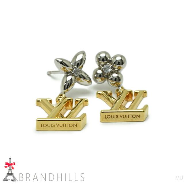 【美品】ヴィトン LV ピアス M01287 片耳 アイコニック フラワー 美品】ヴィトン LV ピアス M01287 片耳 アイコニック フラワー 美品