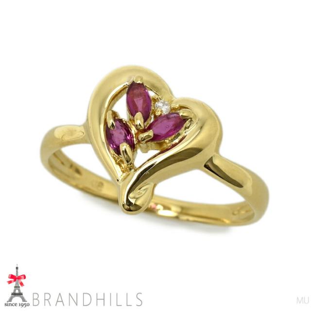 極美品 リング・指輪 Pt900 ルビー 12.5号 メレダイヤ