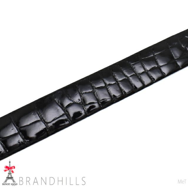 クロコダイル ベルト メンズ 本無双 ブラック シャイニング加工 紳士用