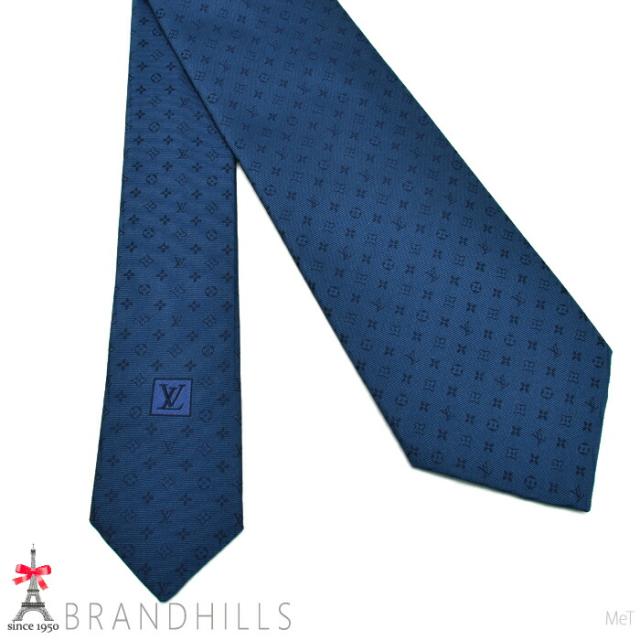 新品未使用 LOUIS VUITTON ルイヴィトン ネクタイ ブルー LOUIS