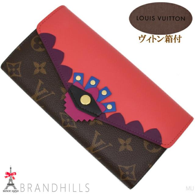 ルイヴィトン 長財布 ポルトフォイユ サラ モノグラム トーテム フラミンゴ M61348 LOUIS VUITTON 極美品 【中古】