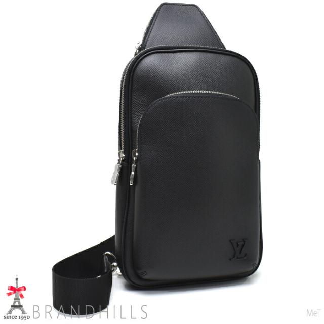 ルイヴィトン ボディバッグ メンズ アヴェニュー スリングバッグ タイガ ノワール M30863 LOUIS VUITTON ほぼ未使用 【中古】