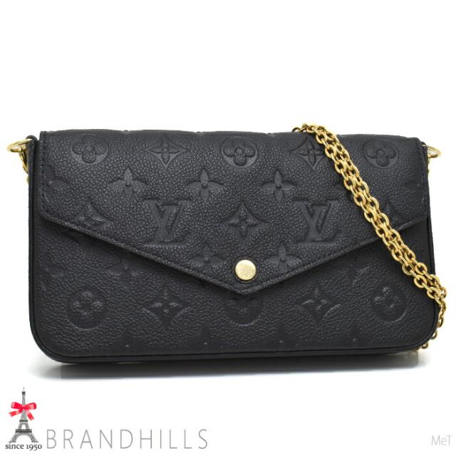 ルイヴィトン ショルダーバッグ ポシェットフェリシー モノグラム アンプラント ノワール M64064 LOUIS VITTON ほぼ未使用 【中古】