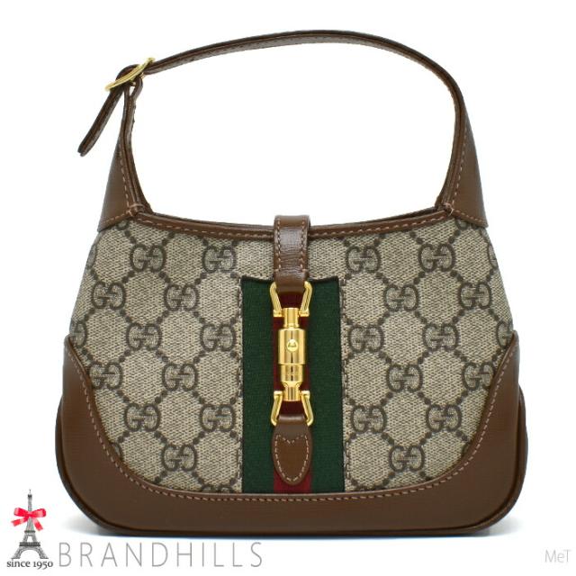 グッチ ミニバッグ ジャッキー 1961 GGスプリーム ベージュ エボニー 2WAY ショルダー 637092 GUCCI 未使用品 【中古】