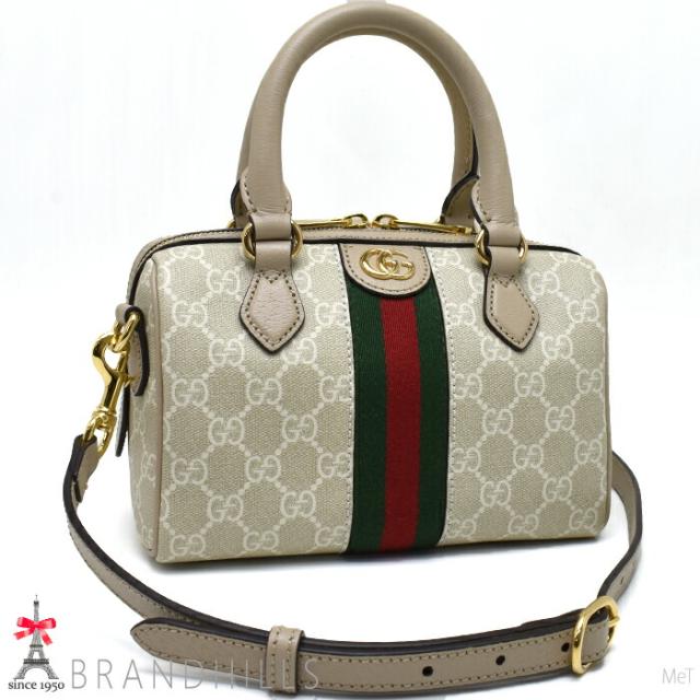 グッチ ミニ トップハンドルバッグ オフィディア GGスプリーム ベージュ ホワイト 2WAY 772053 GUCCI 未使用品 【中古】