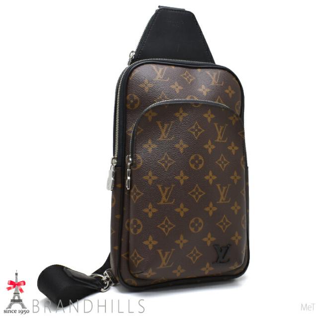 ルイヴィトン ボディバッグ アヴェニュー スリングバッグ モノグラム マカサー M46327 LOUIS VUITTON ほぼ未使用 【中古】