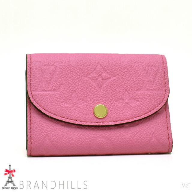 ルイヴィトン ケース ポルトモネ ロザリ モノグラム アンプラント ローズロリポップ M82485 LOUIS VITTON 極美品 【中古】