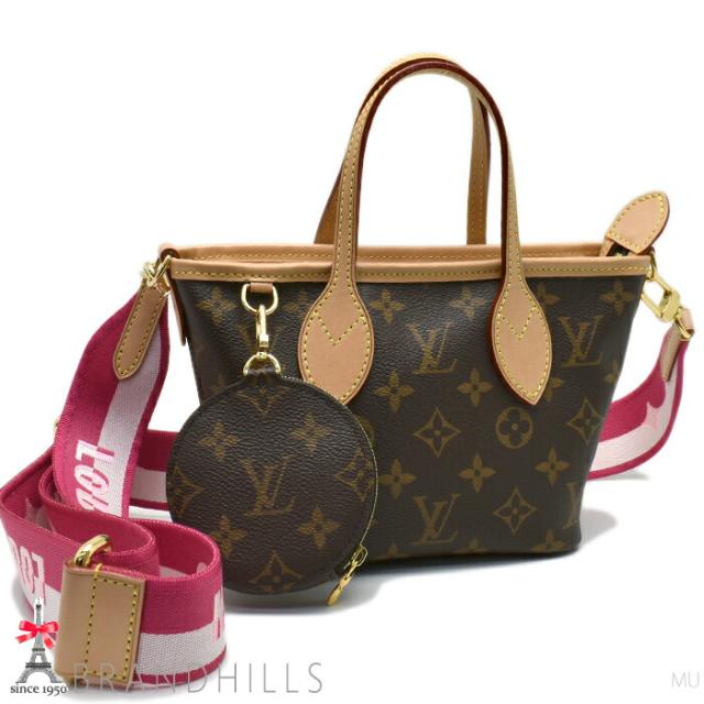 ルイヴィトン ミニトートバッグ ネヴァーフルBB モノグラム ローズ ペオニー M46786 LOUIS VUITTON ほぼ未使用 【中古】