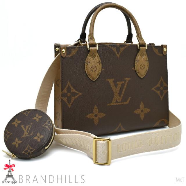 ルイヴィトン ハンドバッグ オンザゴー PM モノグラム リバース ジャイアント 2WAY M46373 LOUIS VUITTON 未使用品 【中古】