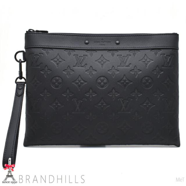 ルイヴィトン クラッチバッグ ポシェット トゥ ゴー モノグラム シャドウ M81570 LOUIS VUITTON ほぼ未使用 【中古】