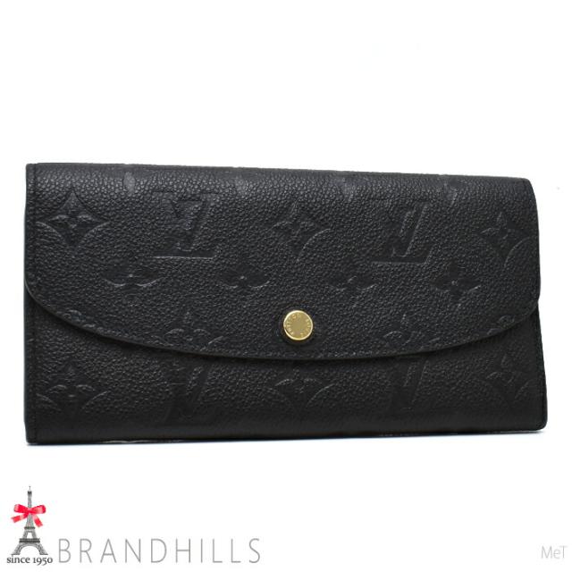 ルイヴィトン 長財布 ポルトフォイユ エミリー モノグラム アンプラント ノワール M62369 LOUIS VITTON 美品 【中古】