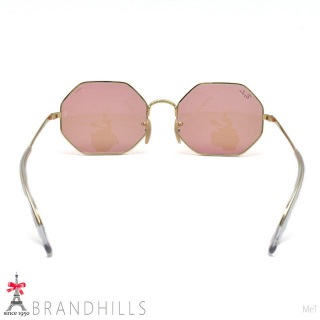 レイバン サングラス OCTAGON ゴールド ピンク ミラーレンズ 54□19 RB1972 Ray-Ban 極美品 【中古】_1