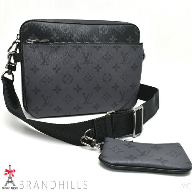 ルイヴィトン ショルダーバッグ メンズ トリオ メッセンジャー モノグラム エクリプス リバース M69443 LOUIS VUITTON 美品 【中古】