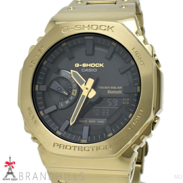 カシオ G-SHOCK 腕時計 メンズ フルメタル 2100 シリーズ ソーラー モバイルリンク SS GM-B2100GD-9AJF CASIO 美品 【中古】