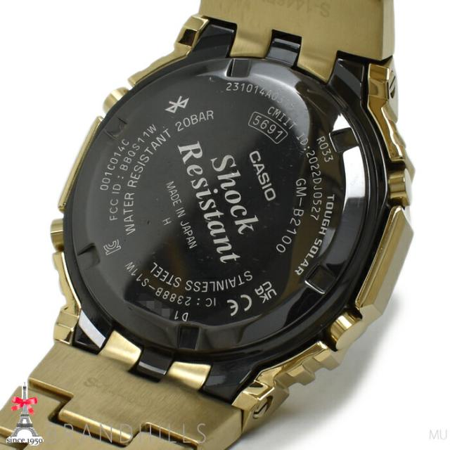 カシオ G-SHOCK 腕時計 メンズ フルメタル 2100 シリーズ ソーラー モバイルリンク SS GM-B2100GD-9AJF CASIO 美品 【中古】