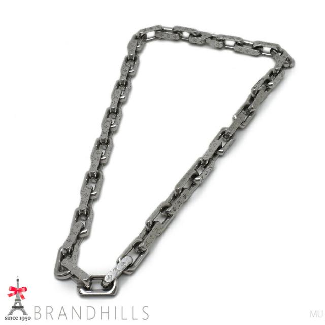 ルイヴィトン ネックレス チェーン モノグラム メタル シルバー M00307 LOUIS VUITTON 良品 【中古】_5