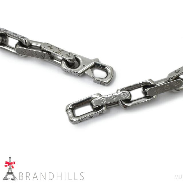 ルイヴィトン ネックレス チェーン モノグラム メタル シルバー M00307 LOUIS VUITTON 良品 【中古】_7