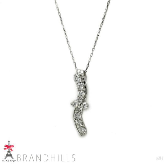ダイヤモンド 0.30ct ネックレス PT950 PT850 プラチナ 2.0g 極美品 【中古】