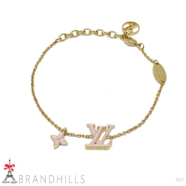ルイヴィトン ブレスレット レディース LV アイコニック メタル ゴールド ピンク M1008A LOUIS VUITTON ほぼ未使用 【中古】