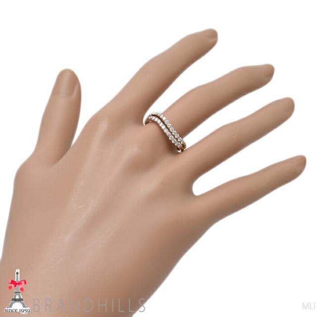 ダイヤモンド 0.50ct リング K18金 750PG ピンクゴールド指輪 #15 3.3g 極美品 【中古】